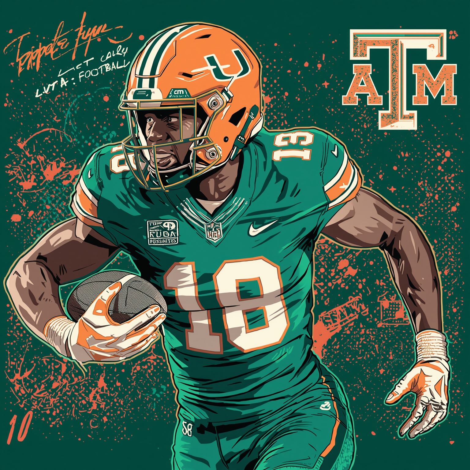 Miami vs. Texas A&M: Injury News & Live CFP Clash - painting of Miami Hurricanes football venue