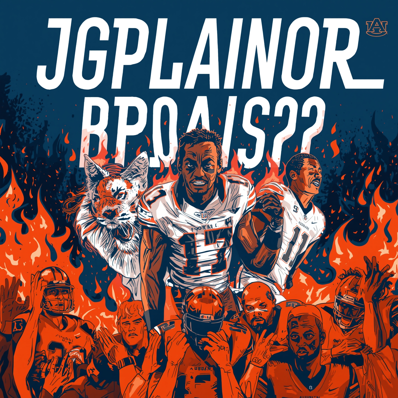 Auburn’s Transfer Turmoil Unravels Starters - painting of Auburn Tigers football venue