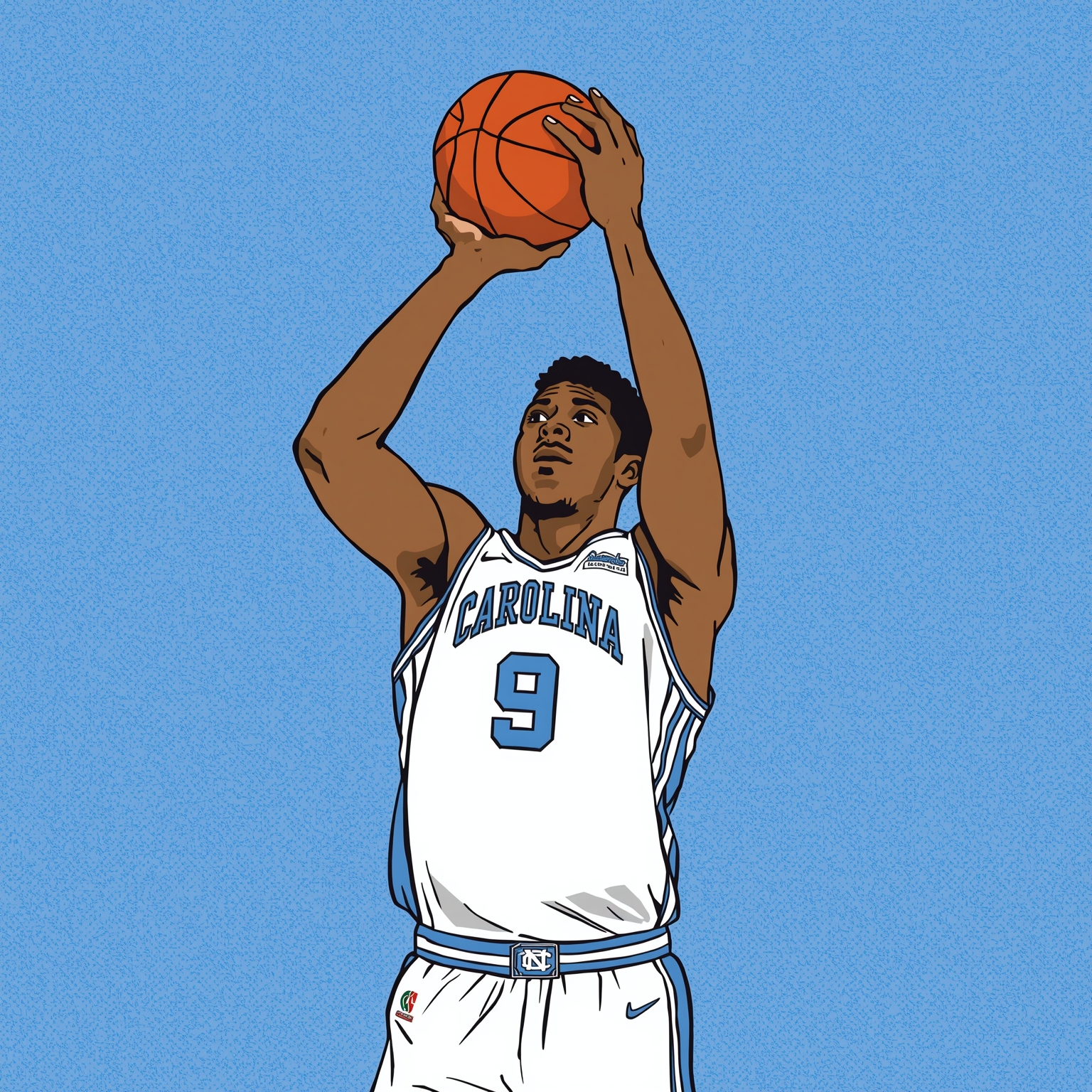 UNC Tar Heels: Transfer Triumphs and Clutch Performances - painting of North Carolina Tar Heels basketball venue