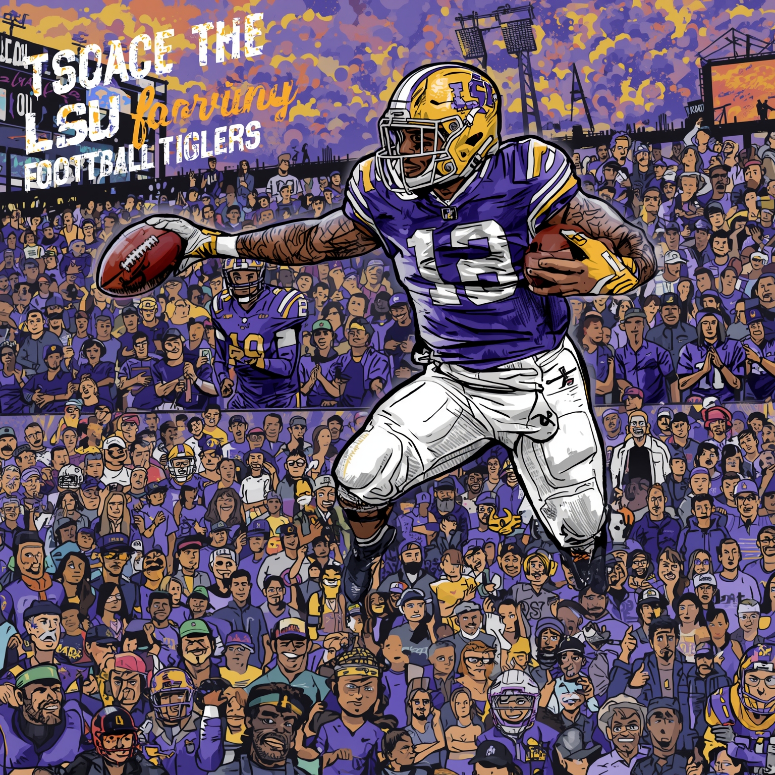 LSU Roster Rebuild: Opt-Outs and Transfer Pursuits - painting of LSU Tigers football venue