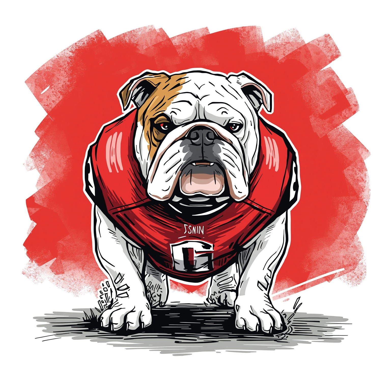 Sugar Bowl Rematch Preview and Coach's Brutal Honesty - painting of Georgia Bulldogs football venue