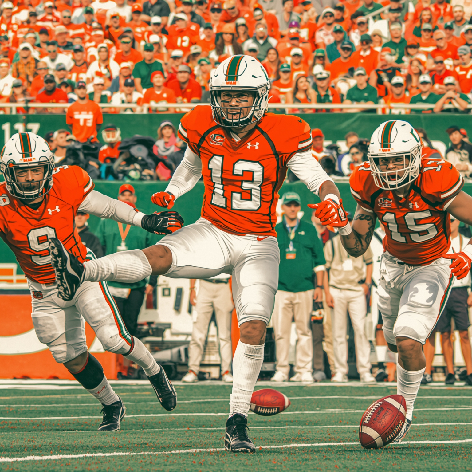 Miami's Playoff Prep: Kicker Confidence & OC Adjustments - painting of Miami Hurricanes football venue