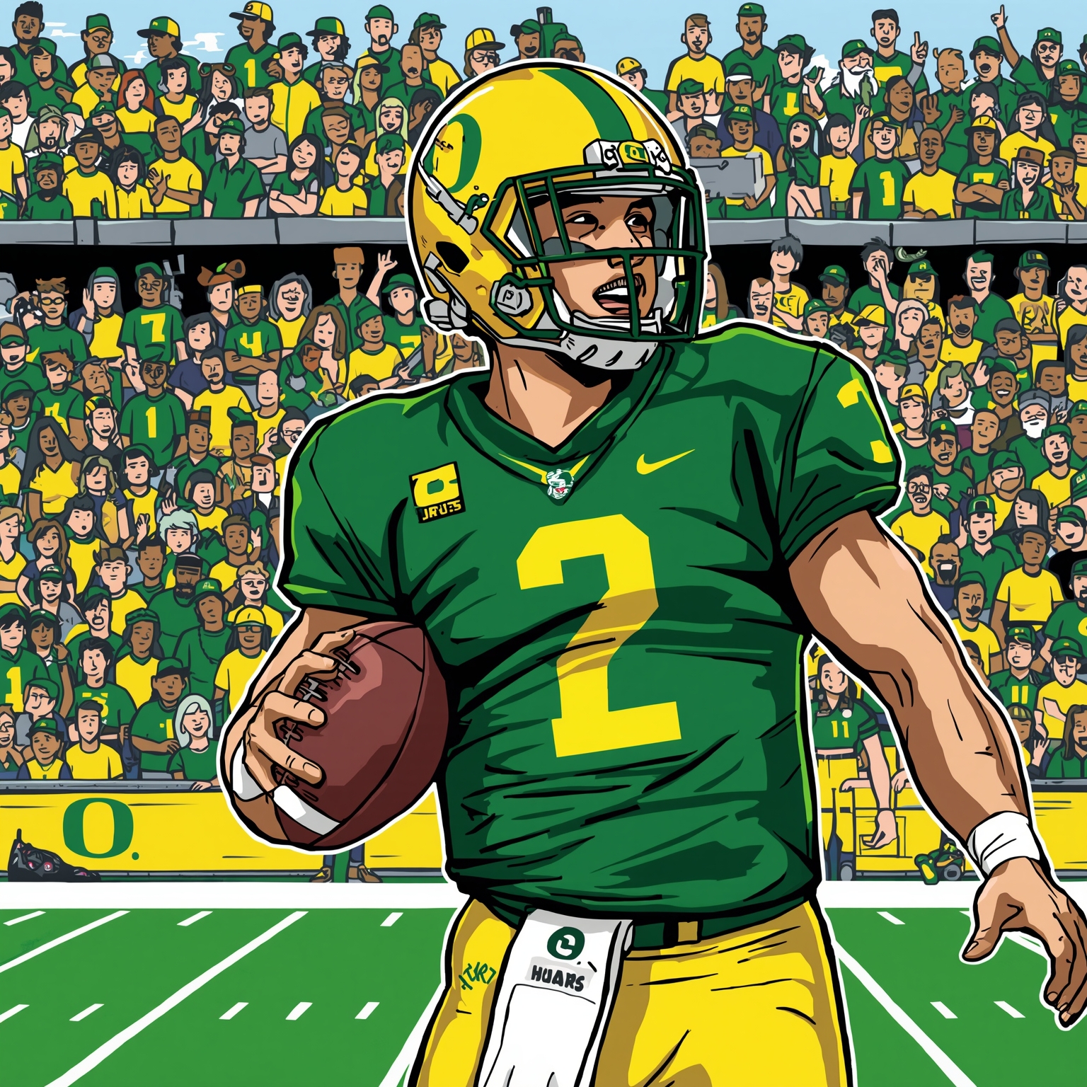 Oregon’s Missed Awards and Herbert’s MVP Quest - painting of Oregon Ducks football venue