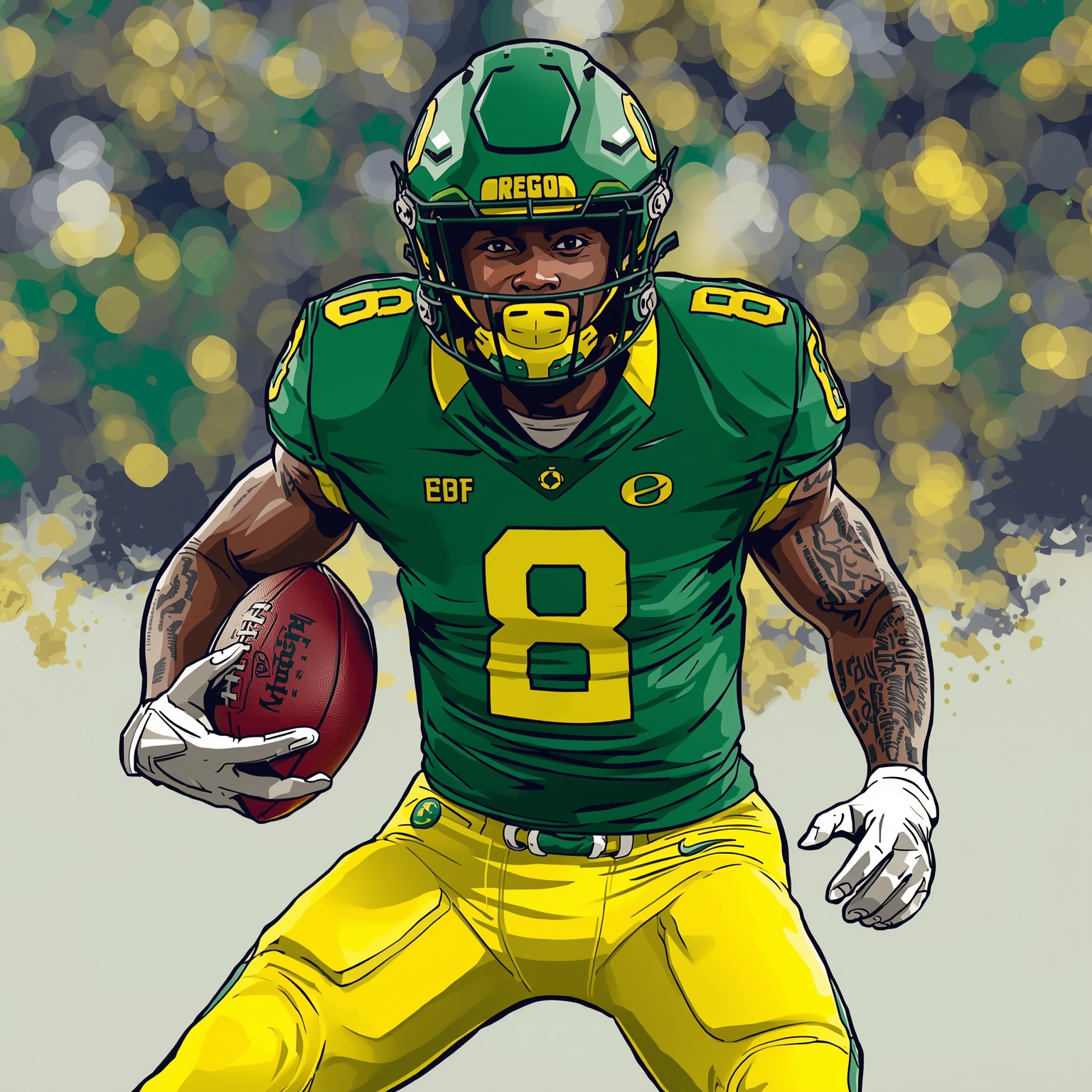 Oregon Ducks’ Hidden Defensive Gems Shine Bright - painting of Oregon Ducks football venue