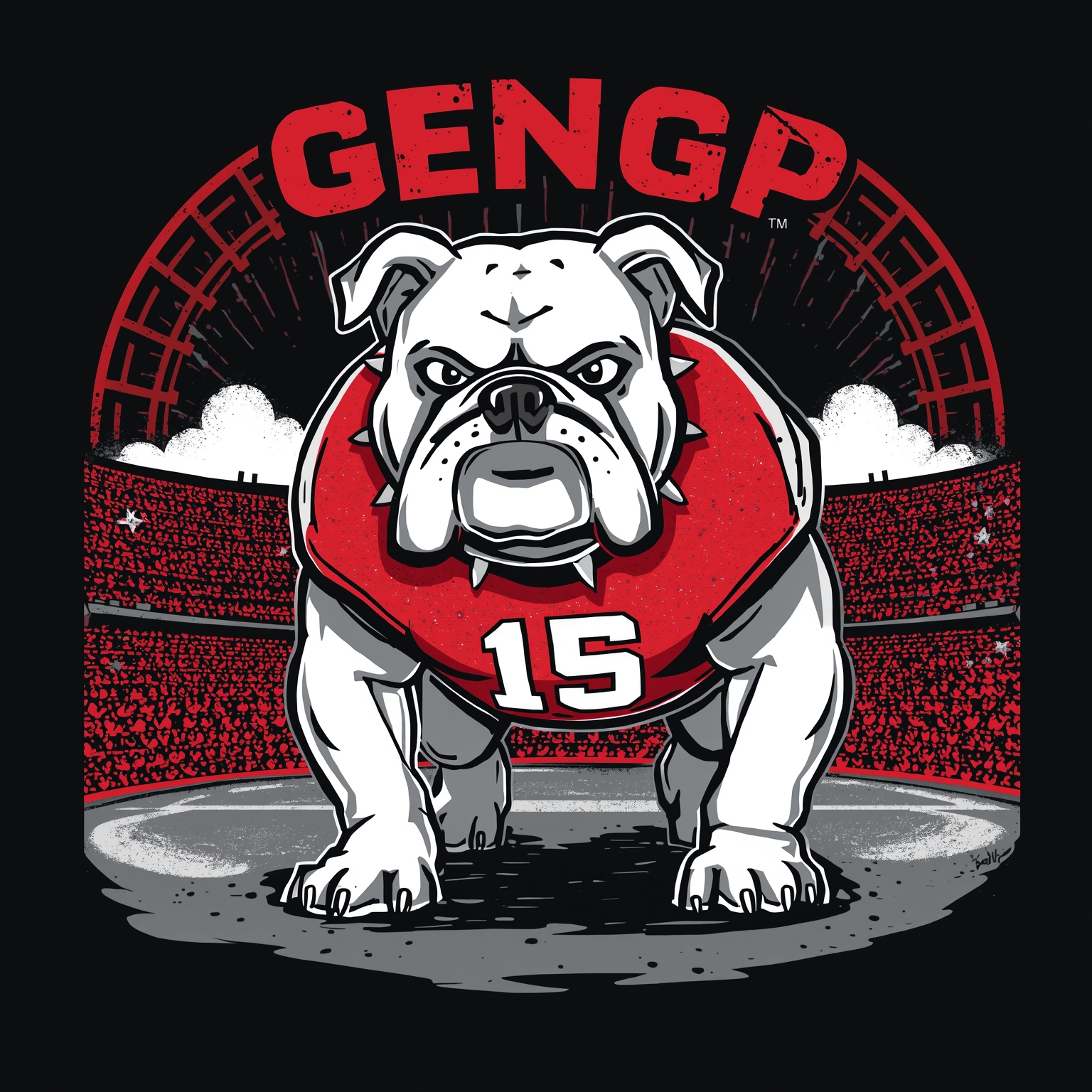 Georgia Roundup: Coaching Moves, QB Feats & Bowl Buzz - painting of Georgia Bulldogs football venue