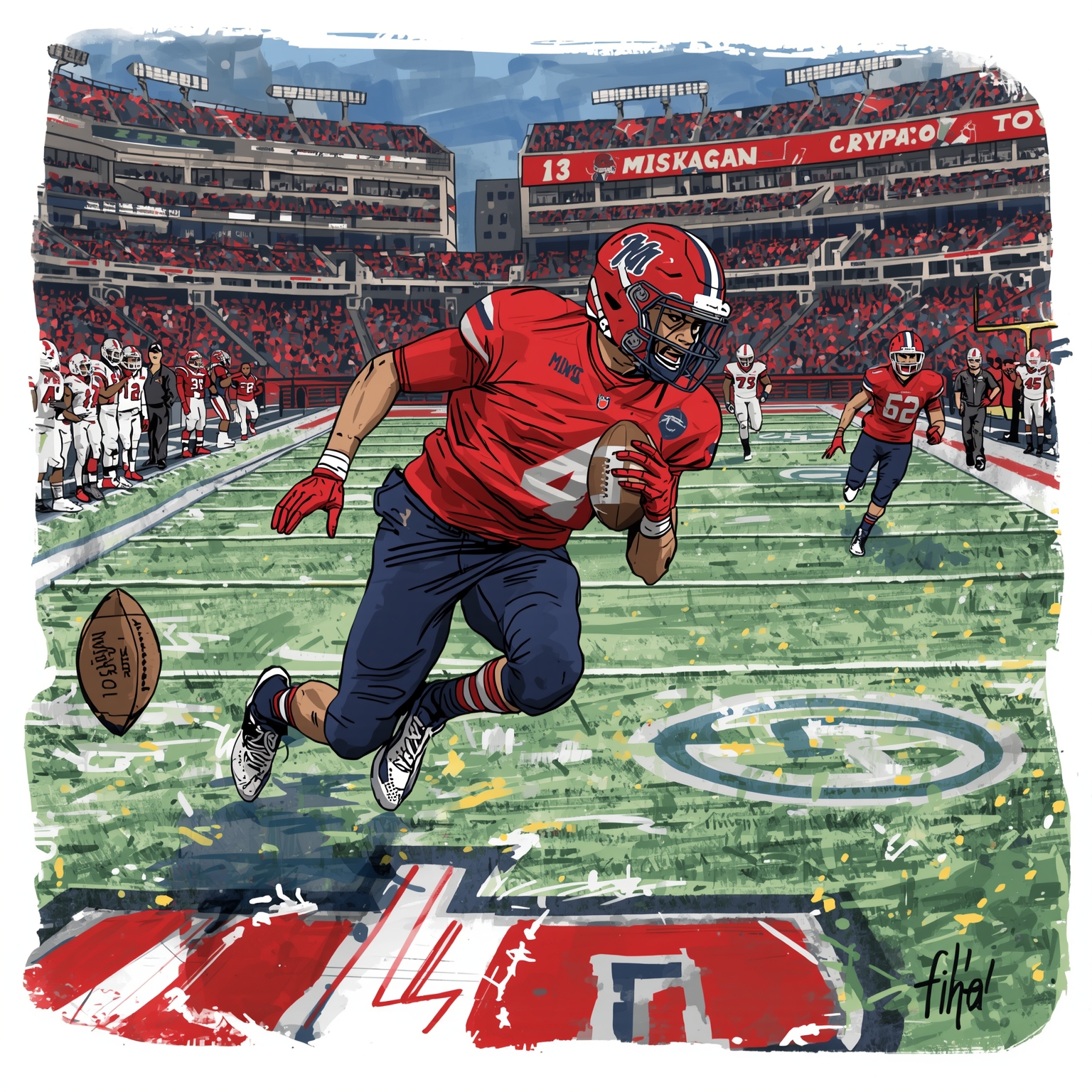 Ole Miss Football’s Coaching Twists and Portal Drama - painting of Ole Miss Rebels football venue