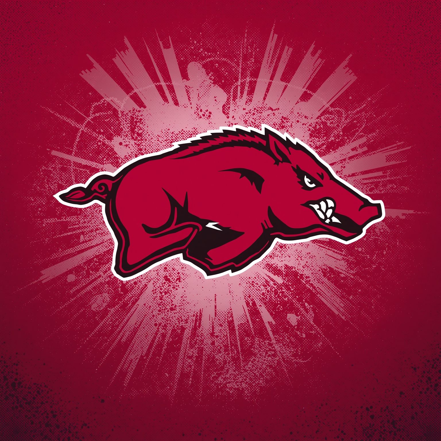 Arkansas Football: Portal Exodus & NFL Rising Star - painting of Arkansas Razorbacks football venue