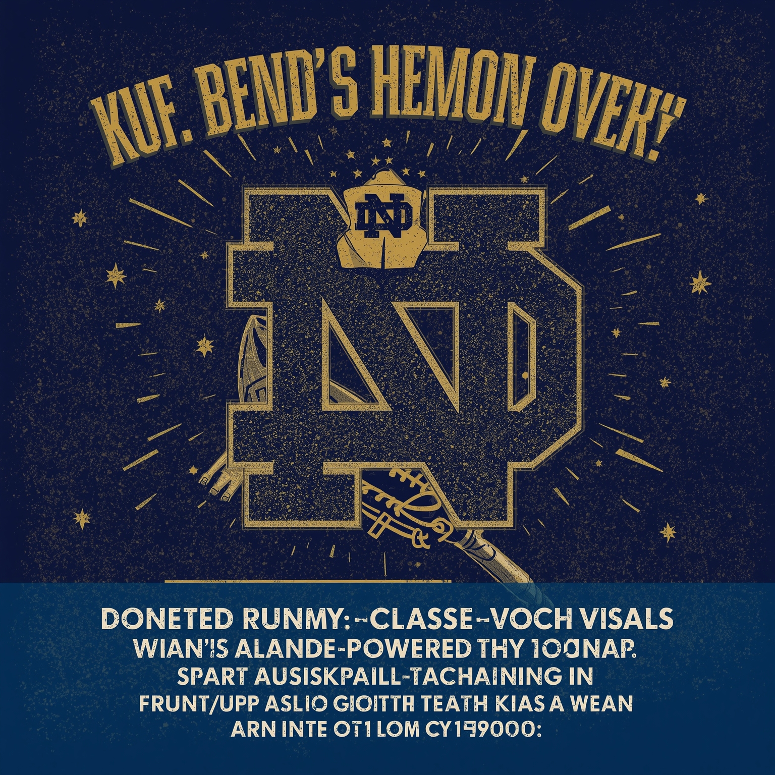 South Bend’s Aussie-Powered Special Teams Shakeup - painting of Notre Dame Fighting Irish football venue