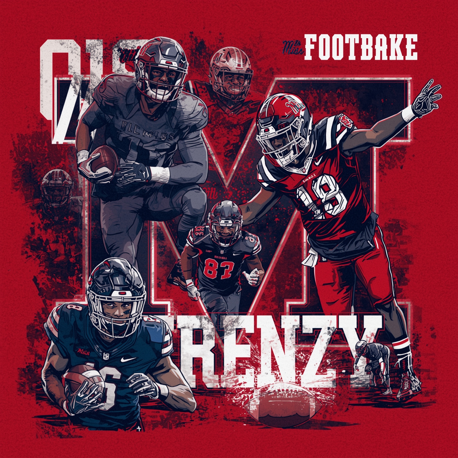 Ole Miss Football Frenzy: Arrests, Hires & Matchups - painting of Ole Miss Rebels football venue