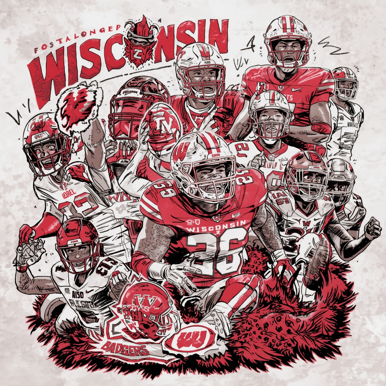 Badgers' Roster Shakeup: Transfers, Targets & Needs - painting of Wisconsin Badgers football venue