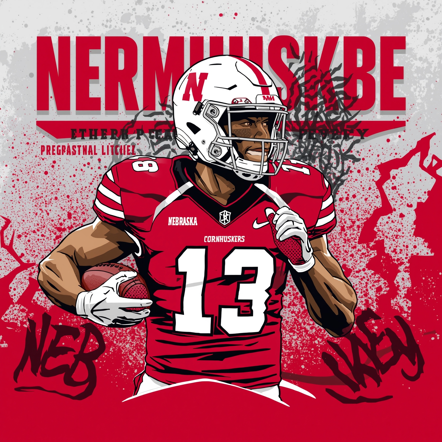 Cornhuskers Chase 4-Star Rusher, Softball Star Rebrands - painting of Nebraska Cornhuskers football, softball venue