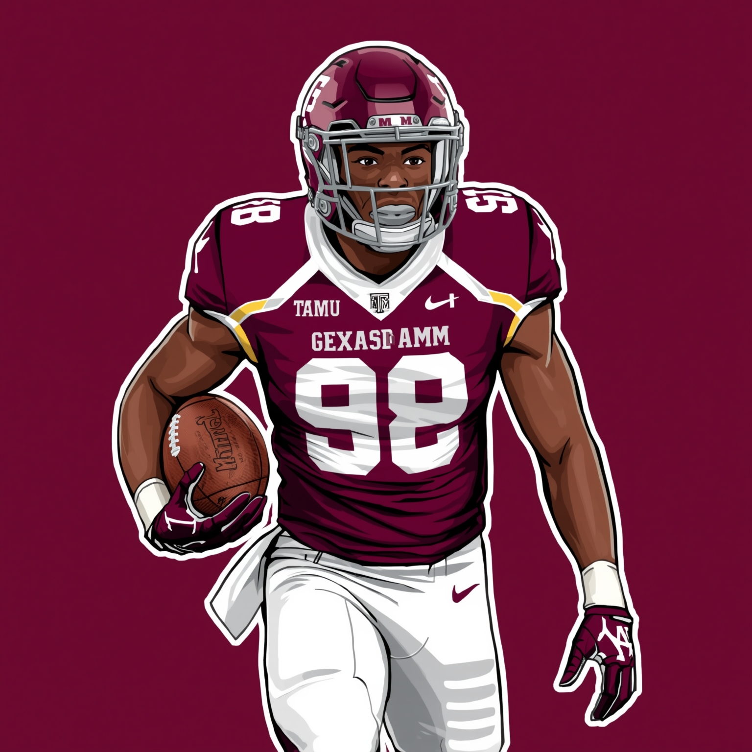 Cashius Howell: From Aggie Sack Star to NFL Prospect - painting of Texas A&M Aggies football venue