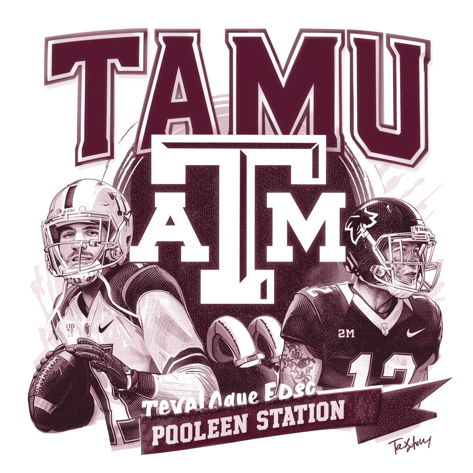 Aggies’ Edge: From Agee’s Heroics to Transfer Visits - painting of Texas A&M Aggies football,basketball venue