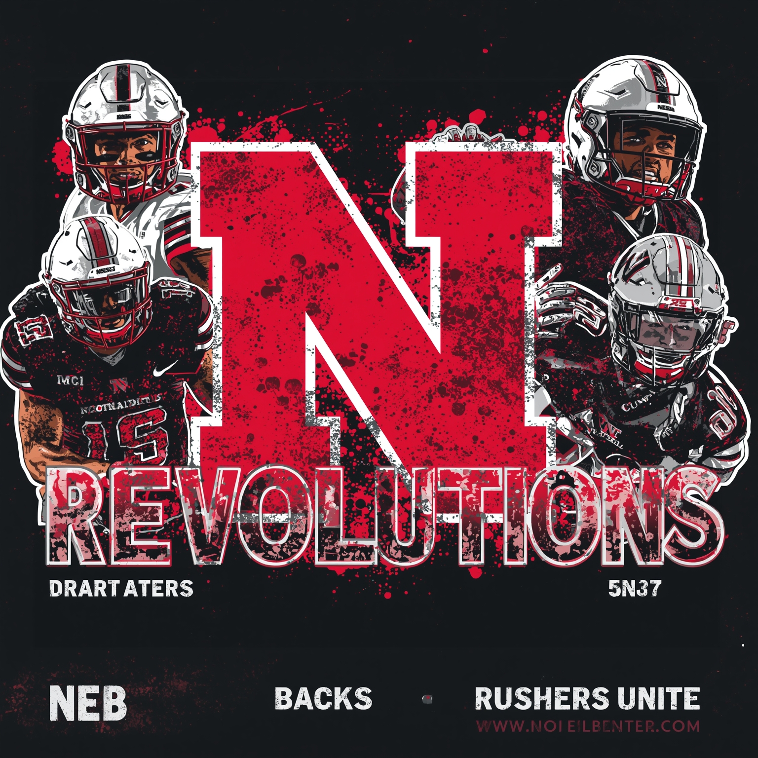 Nebraska Roster Revolutions: Backs and Rushers Unite - painting of Nebraska Cornhuskers football venue