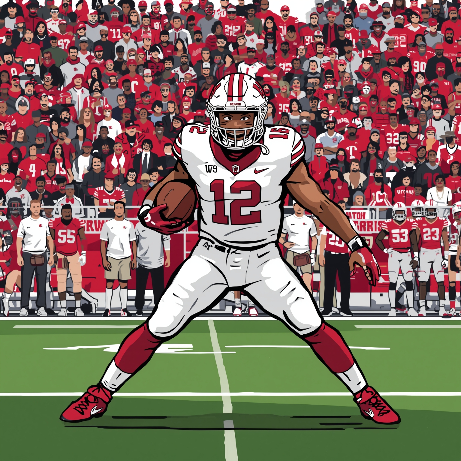 Wisconsin’s Transfer Portal Shuffle Hits Defense Hard - painting of Wisconsin Badgers football venue