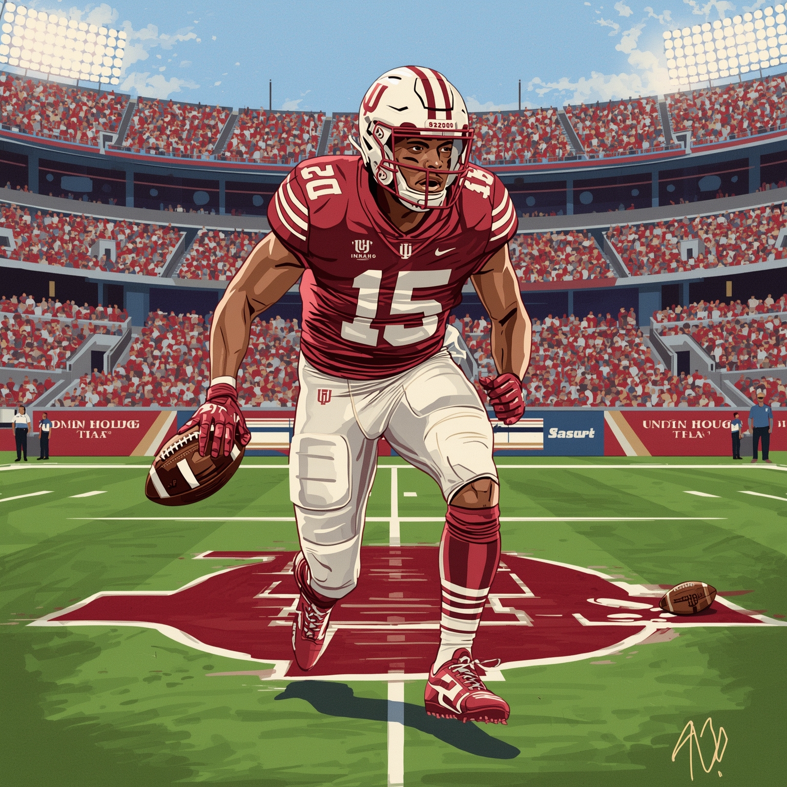 Hoosiers Slay Tide, Coach Deconstructs Dominance - painting of Indiana Hoosiers football venue
