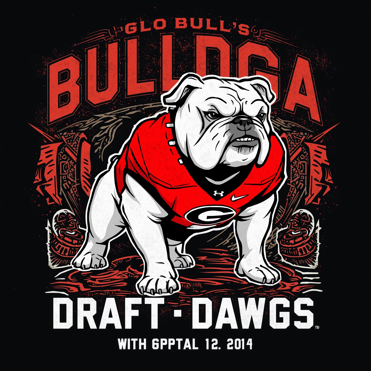 Georgia’s Dawgs: Draft Picks, Transfers and Flops - painting of Georgia Bulldogs football venue