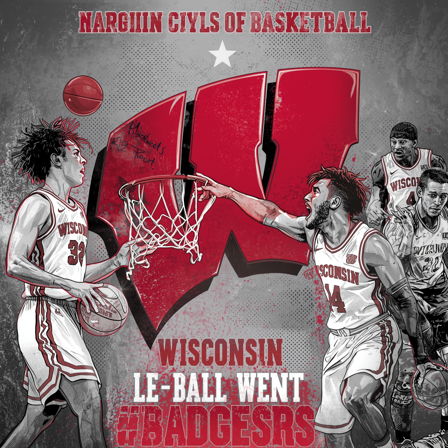 Blackwell’s Big Week & Wisconsin’s Small-Ball Upset - painting of Wisconsin Badgers basketball venue