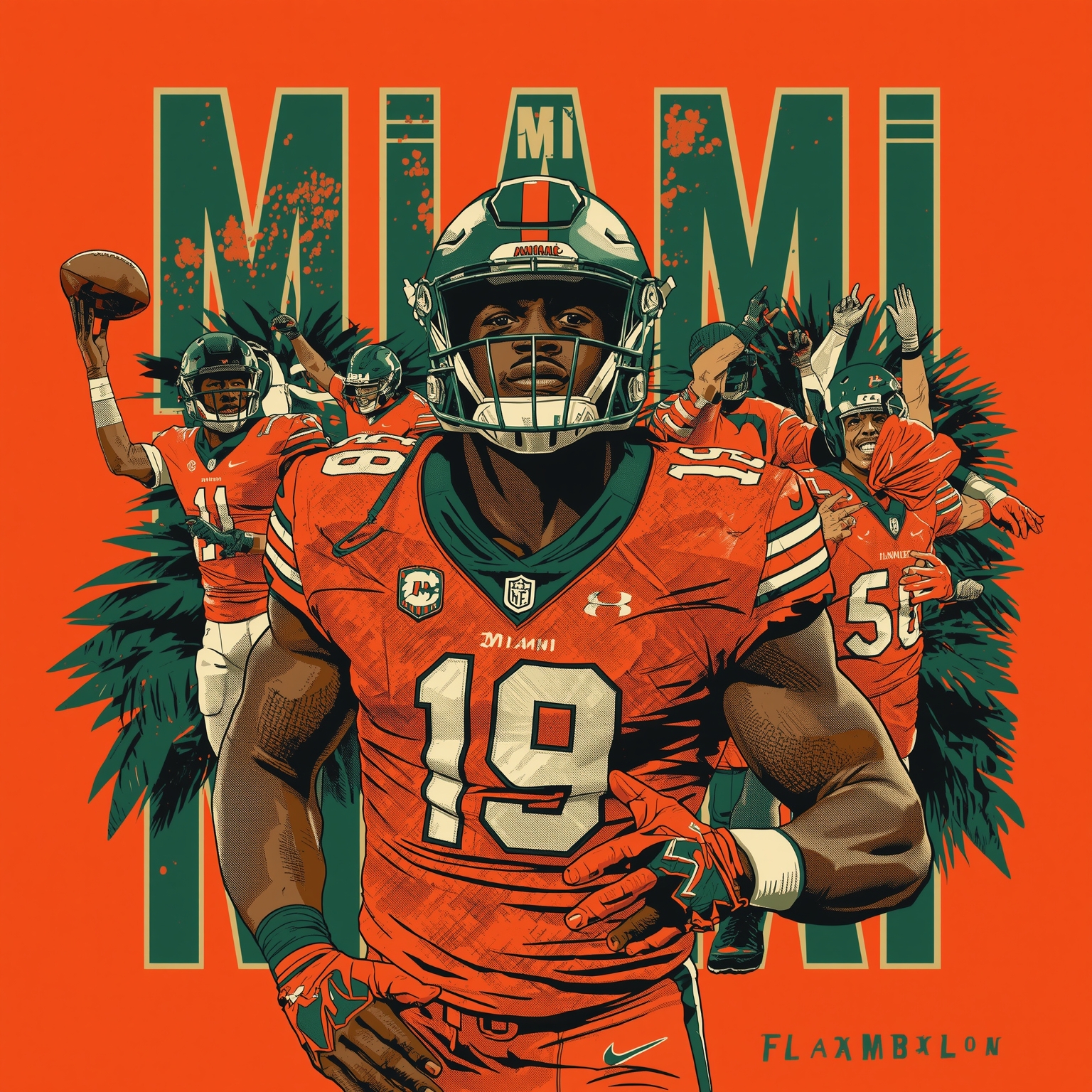 Miami Hurricanes: Transfers, Title Game & Clutch Gene - painting of Miami Hurricanes football,basketball venue