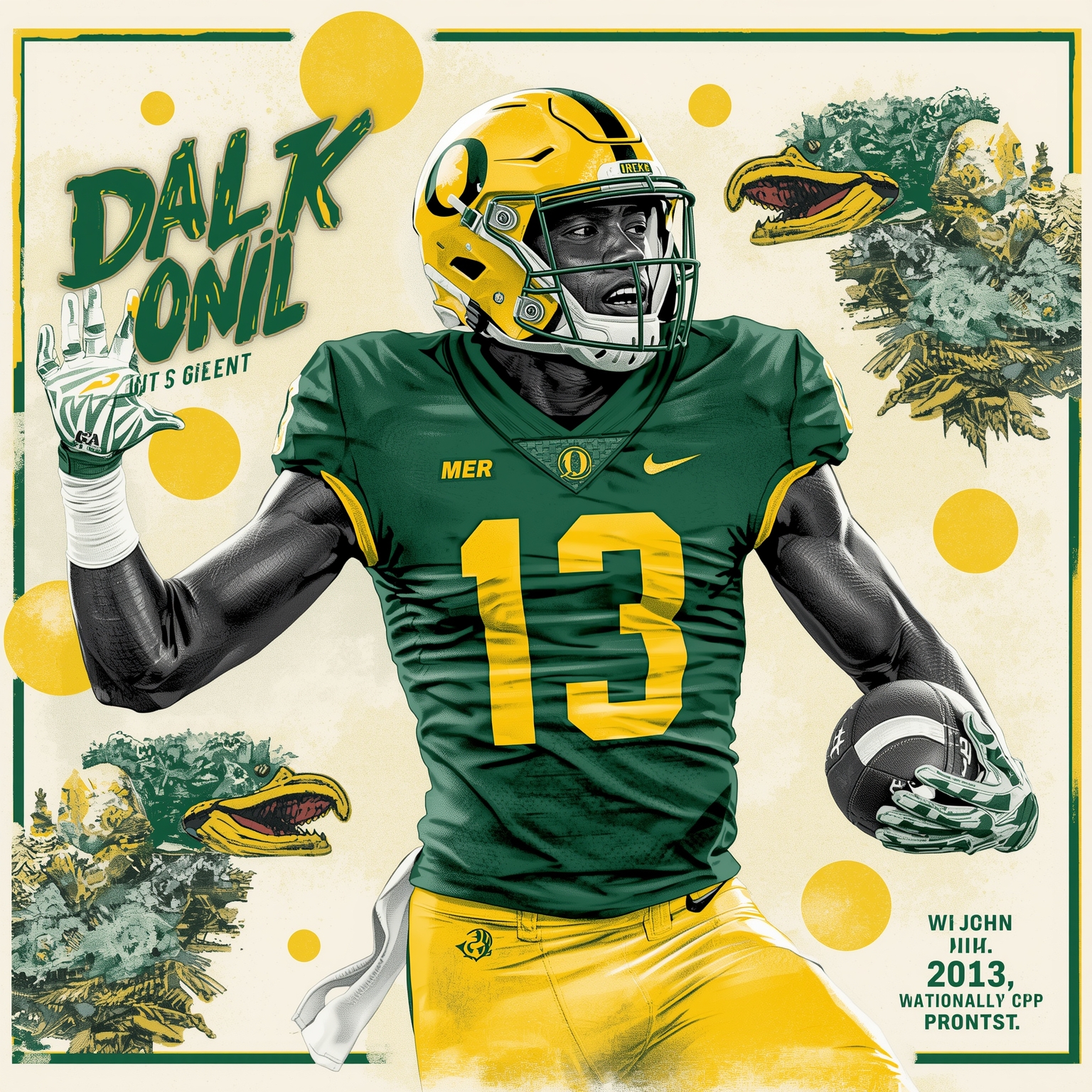 Ducks Tap Raiola’s Legacy and Hooks’s WR Portal - painting of Oregon Ducks football venue