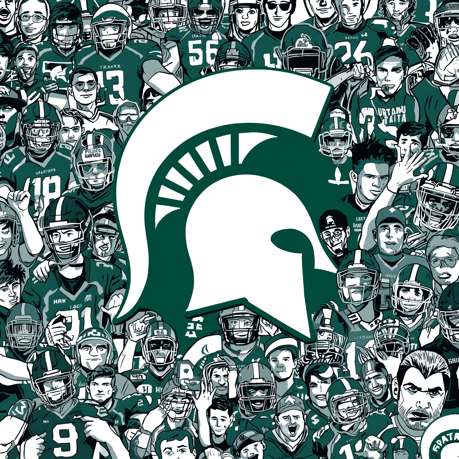 Spartans’ New Recruits and Transfer Showdown Ahead - painting of Michigan State Spartans football, basketball venue