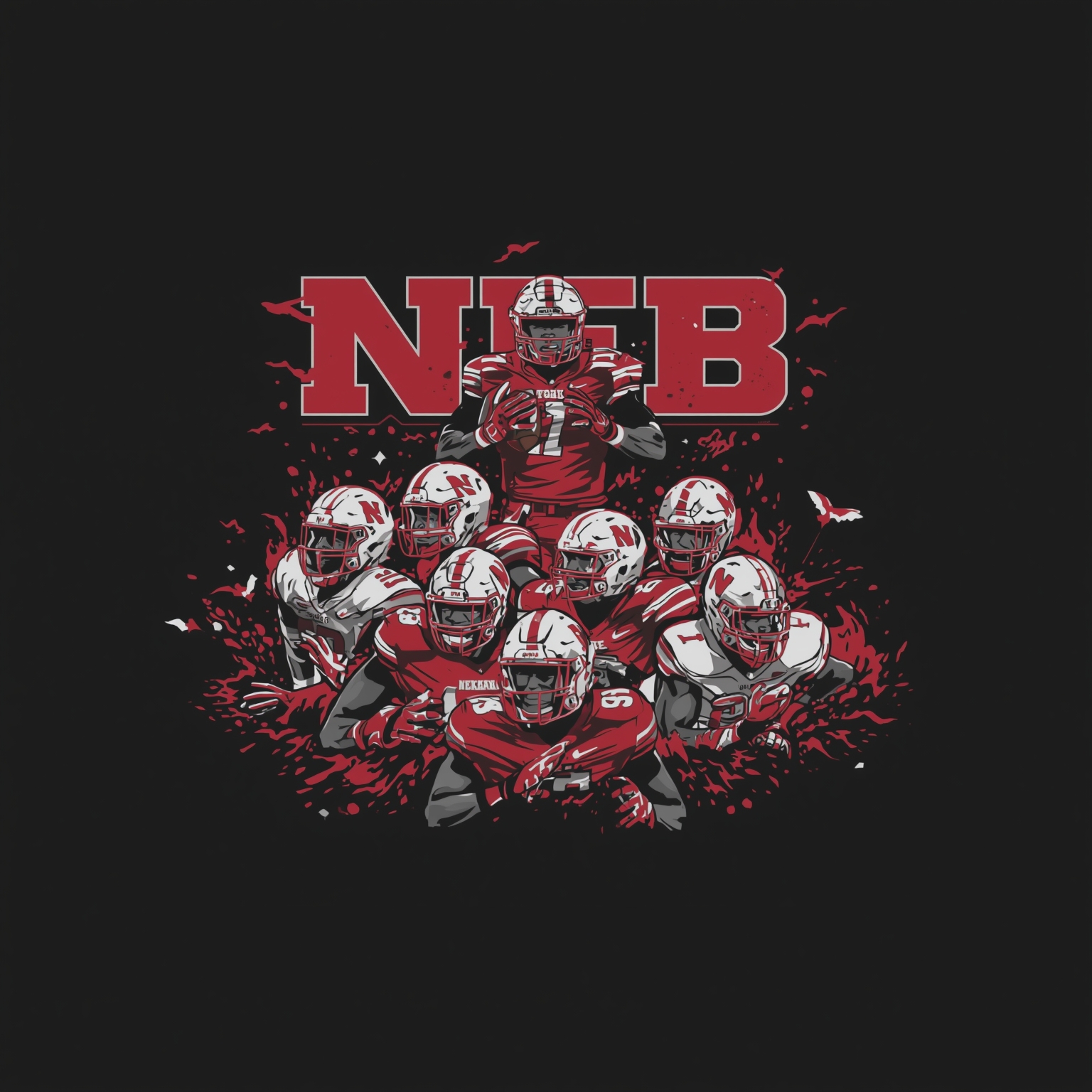 Nebraska Football's Resource Struggles and Recruiting Spree - painting of Nebraska Cornhuskers football venue
