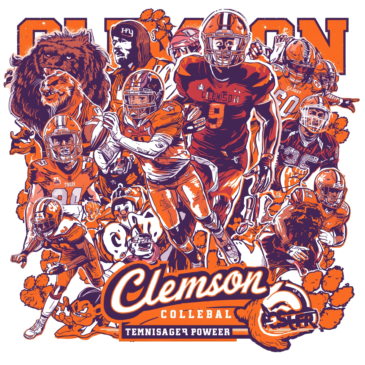 Clemson’s Transfer Frenzy and Unbeaten Hoops Run - painting of Clemson Tigers basketball, football venue