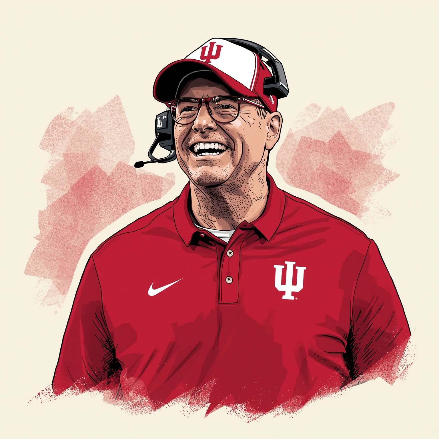 Stoic Coach Smiles as Hoosiers Break CFP Curse - painting of Indiana Hoosiers football venue