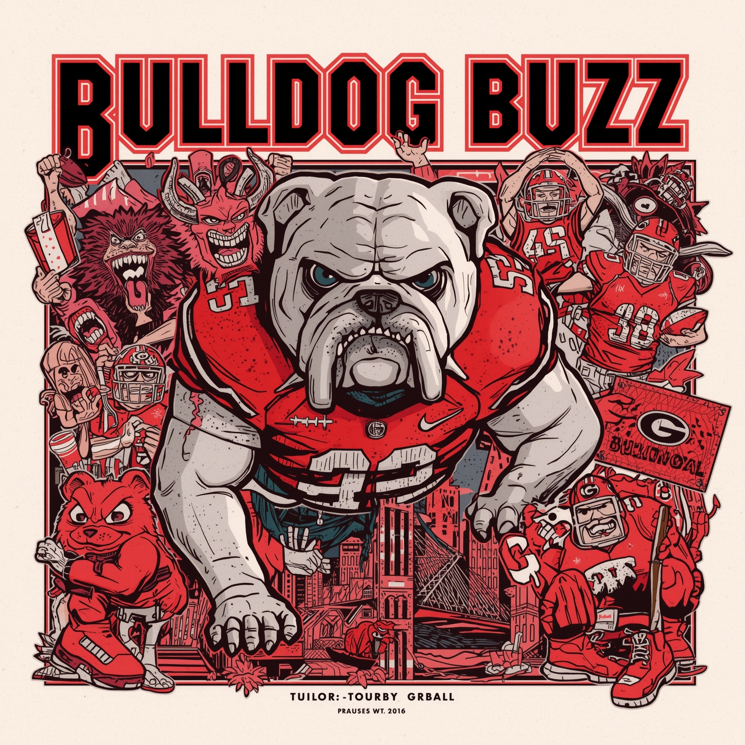 Bulldog Buzz: Highlights, Reforms and Roster Rumblings - painting of Georgia Bulldogs football venue