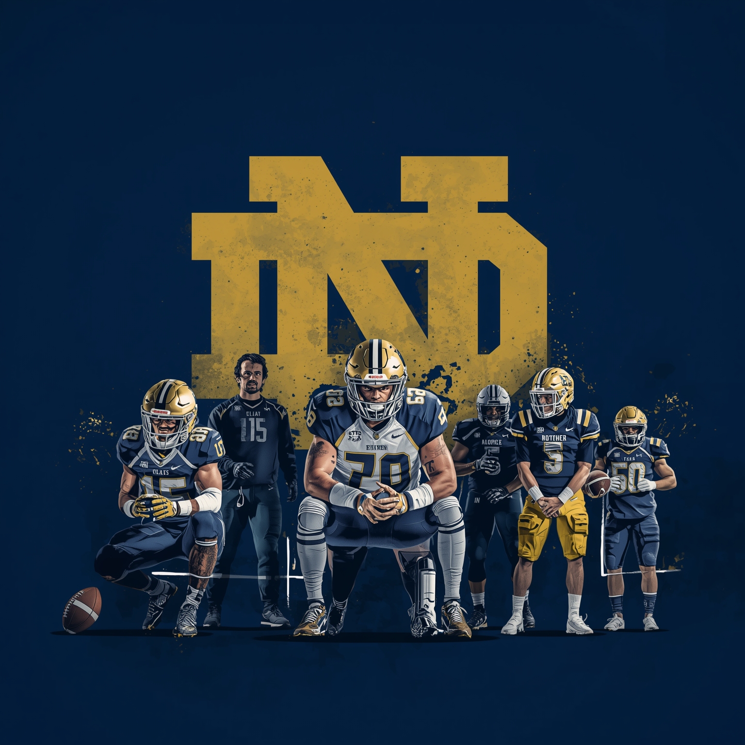 Transfer Portal Turmoil: ND Loses Veteran Defensive Lineman - painting of Notre Dame Fighting Irish football venue