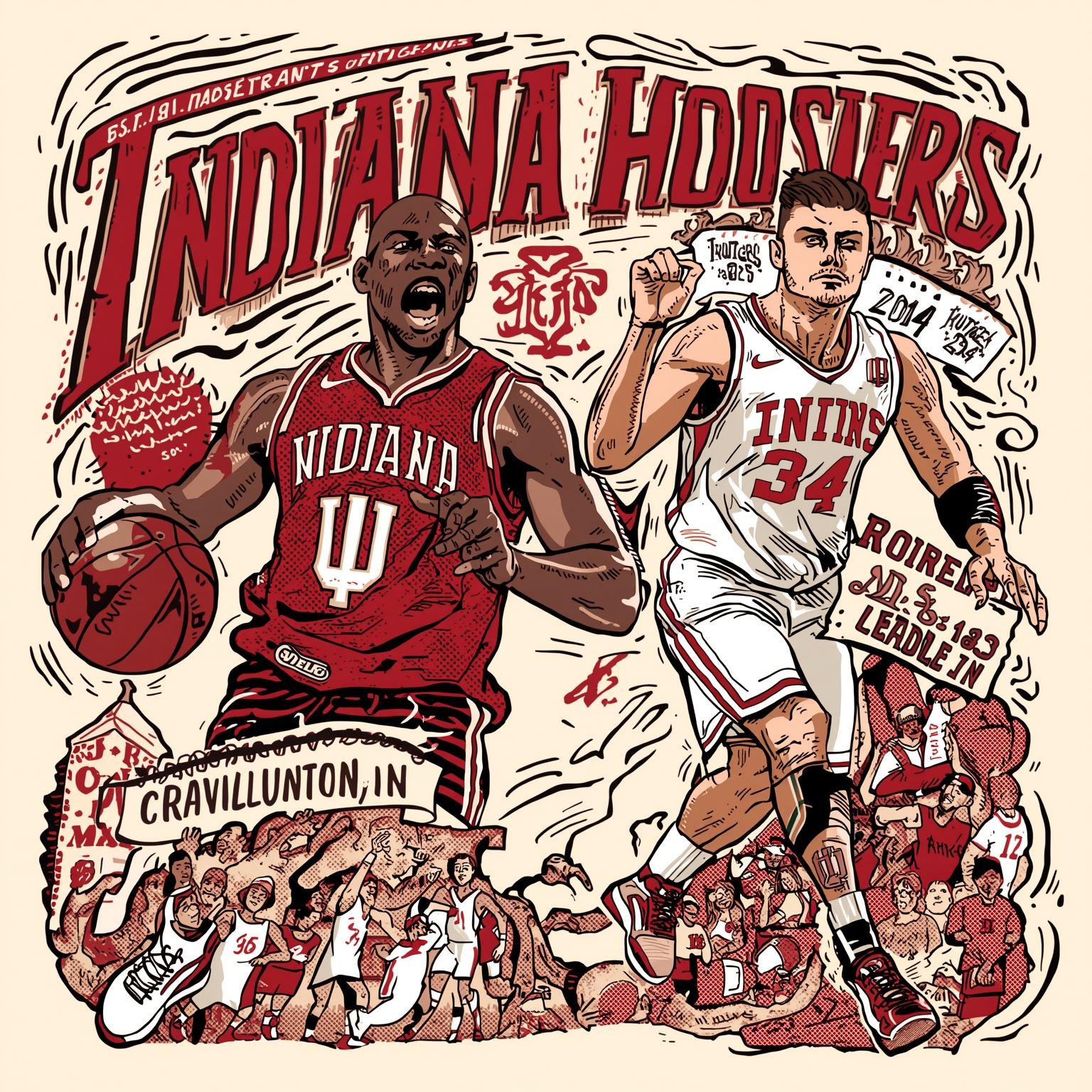 Rutgers Rout Ignites Indiana Hoosiers’ Revival - painting of Indiana Hoosiers basketball venue