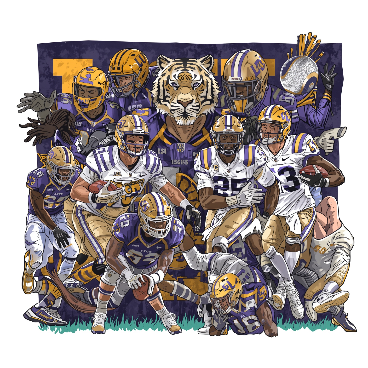 LSU’s Recruiting Wrangle and Coaching Shake-Up - painting of LSU Tigers football venue
