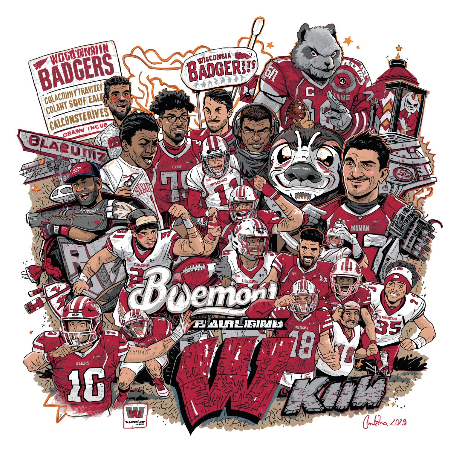 Wisconsin Badgers: Coaching, Transfers & NIL Shakeup - painting of Wisconsin Badgers football,basketball venue