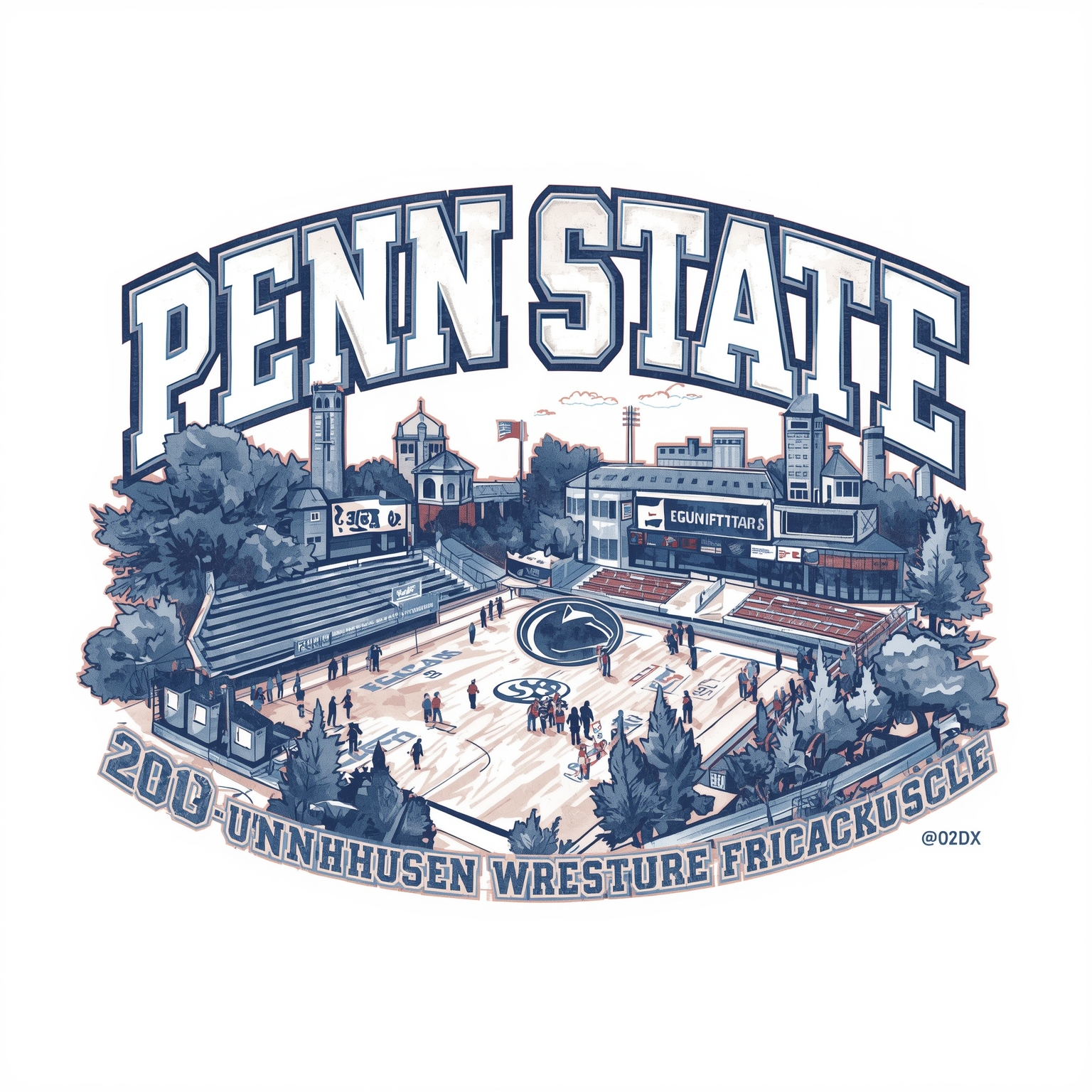 Nittany Lions vs Cornhuskers: Big Ten Wrestling Spectacle - painting of Penn State Nittany Lions None venue