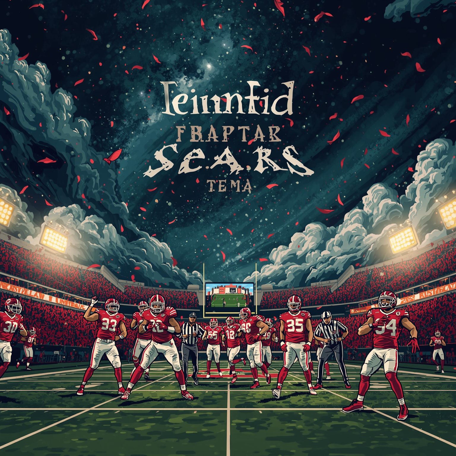 Huskers' Transfer Exodus: Where They All Landed - painting of Nebraska Cornhuskers football venue