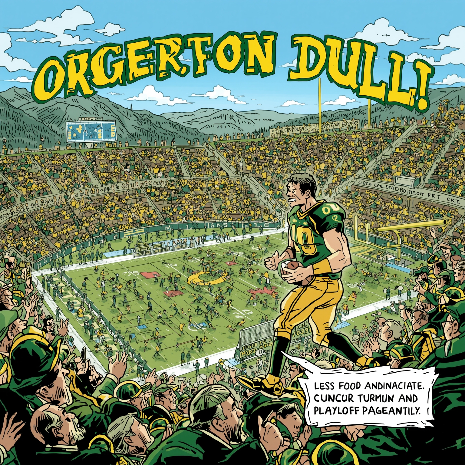 Oregon Ducks Transfer Turmoil and Playoff Pageantry - painting of Oregon Ducks football https://www.si.com/college/oregon/football/dan-lanning-multiple-laughs-out-of-curt-cignetti-before-oregon-ducks-indiana-hoosiers-peach-bowl?utm_source=RSS venue