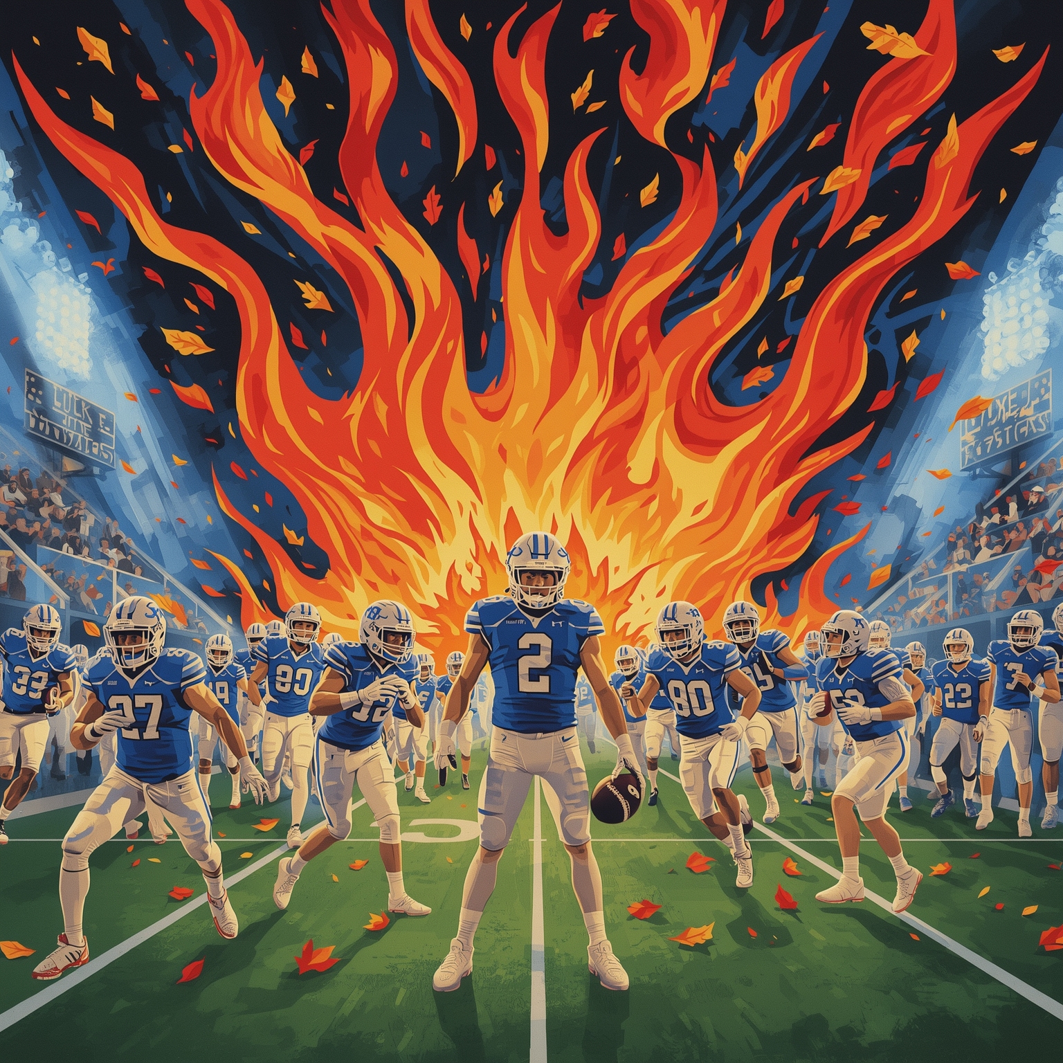 Duke Drama: Reddish Fall, Evans Fire & Transfer Frenzy - painting of Duke Blue Devils football,basketball venue