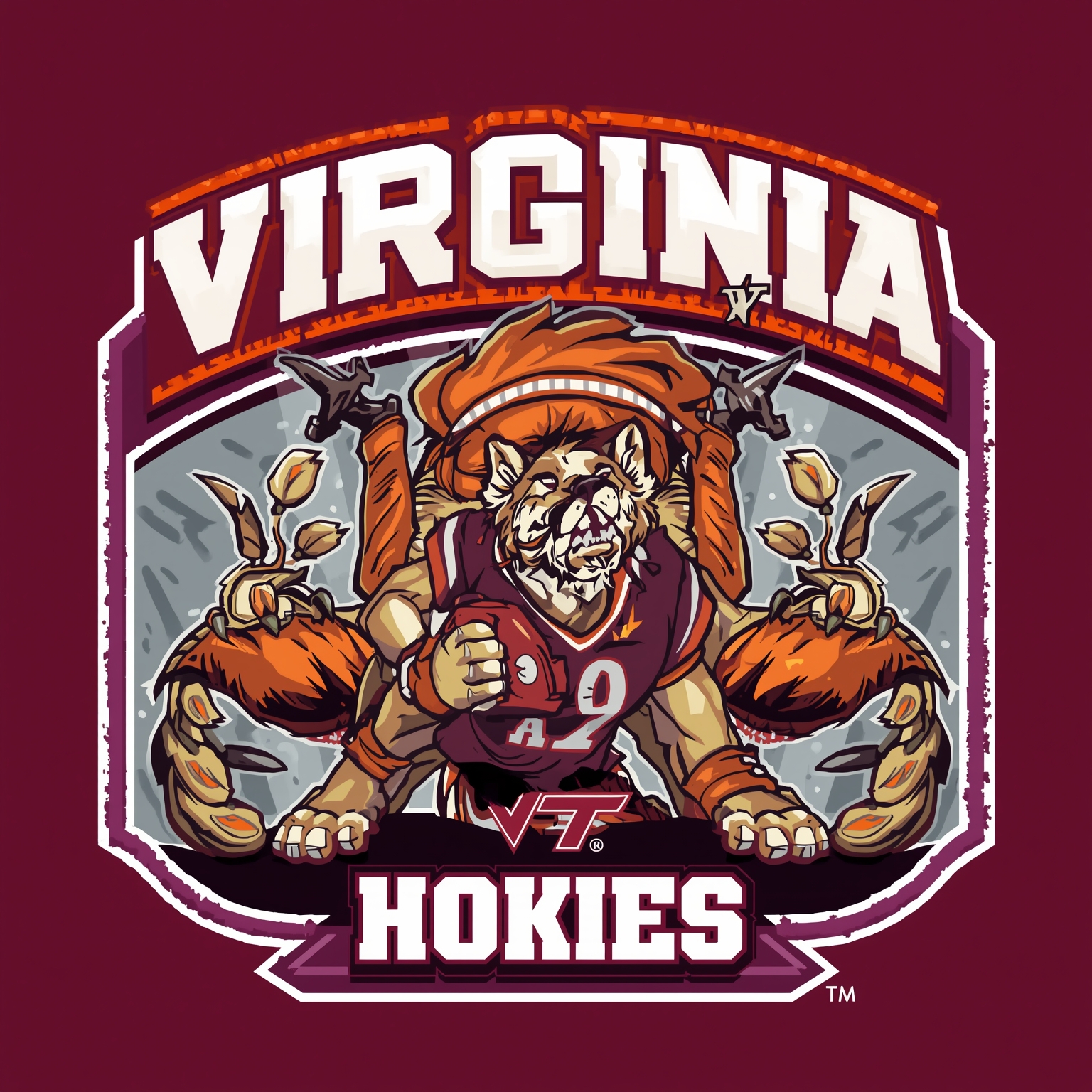 Hokies Reload for Tournament Runs and Transfer Spreadsheets - painting of Virginia Tech Hokies football, softball venue