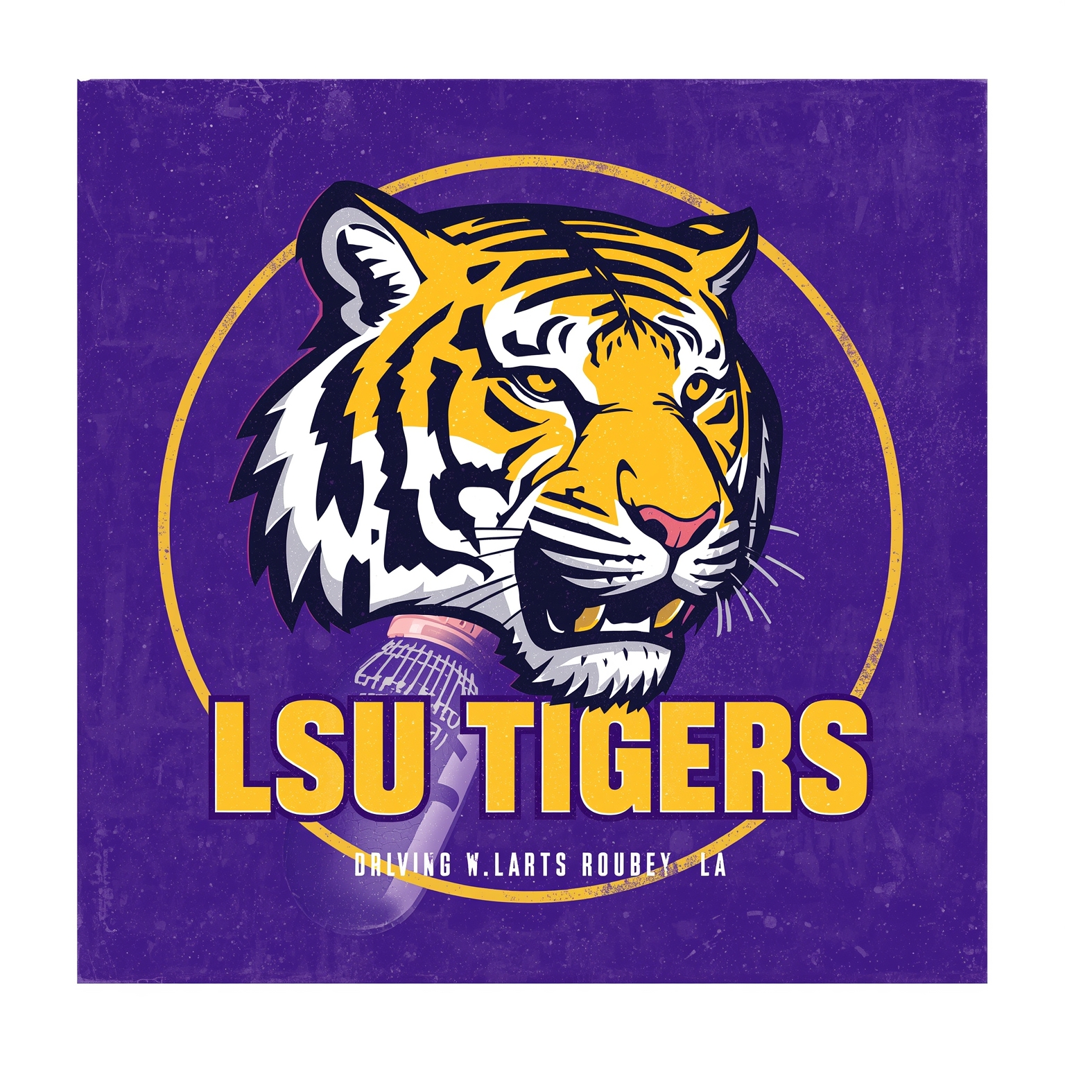 LSU Tigers: Showdowns, Recruits, Draft Hype & Super Odds - painting of LSU Tigers basketball,football venue
