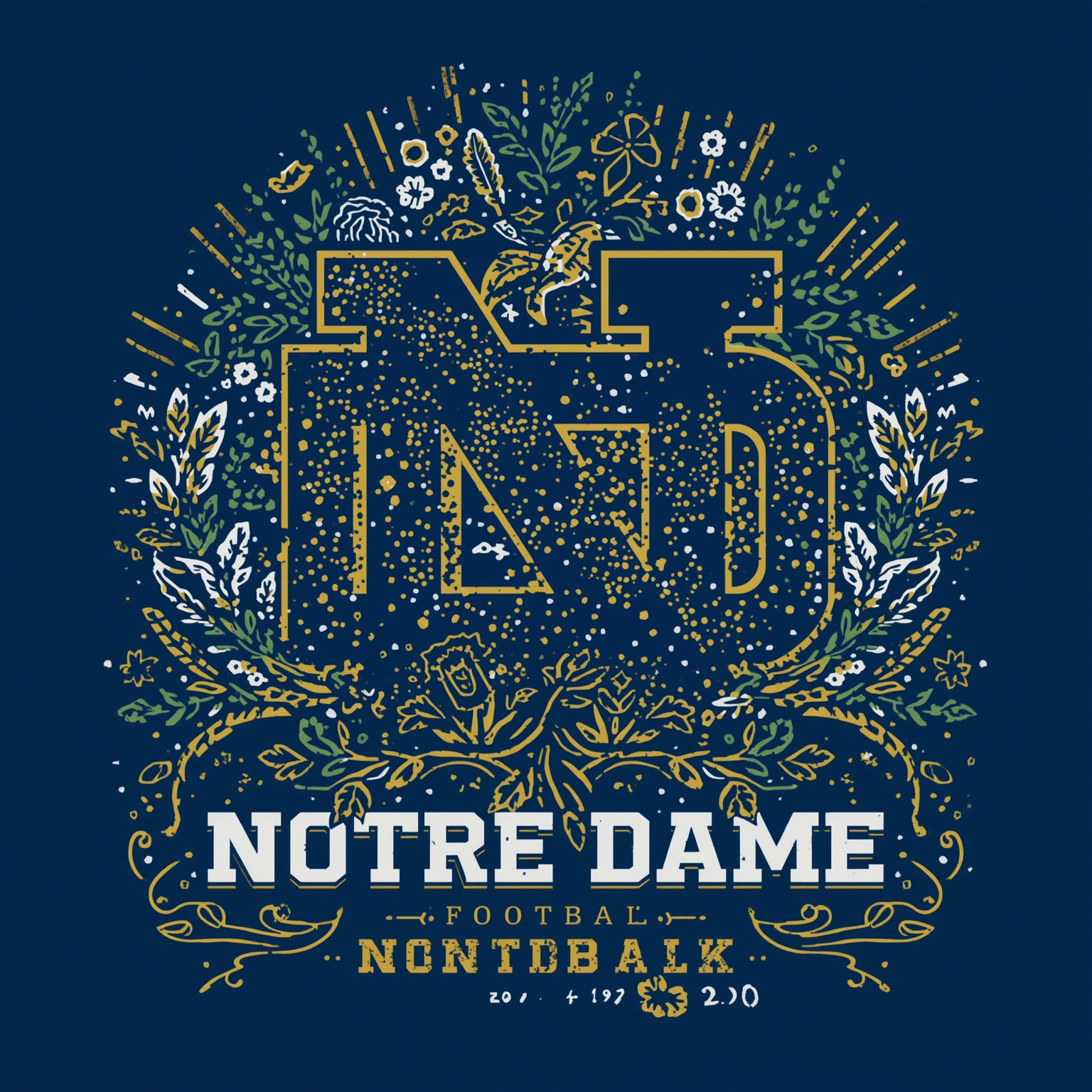 Notre Dame Football: 2026 Outlook, Chicago Roots & Boykin - painting of Notre Dame Fighting Irish football venue