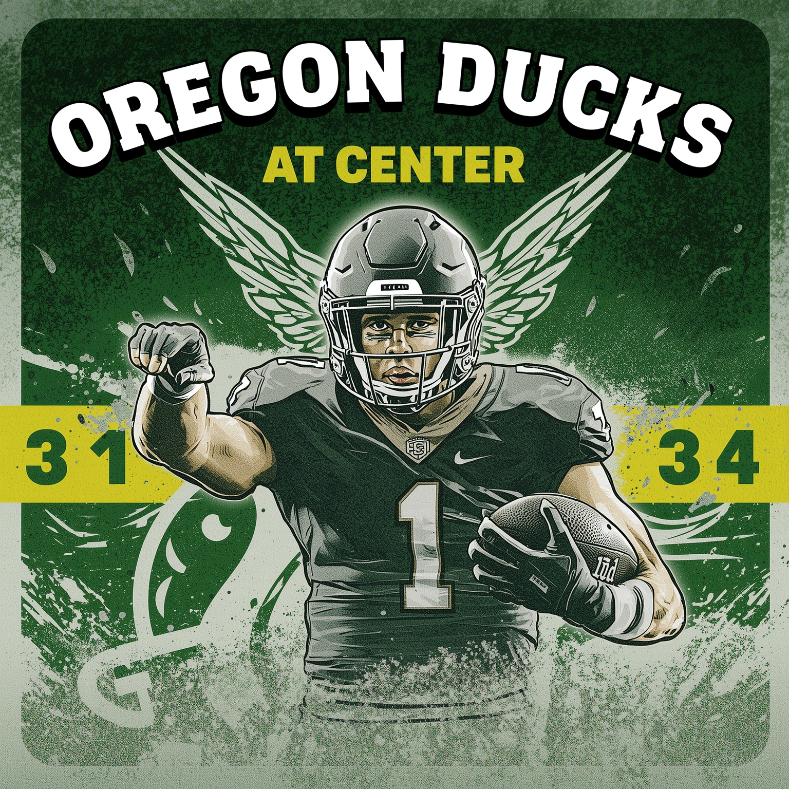Oregon Ducks at Center: Odds, Draft Drama & Star Power - painting of Oregon Ducks football venue