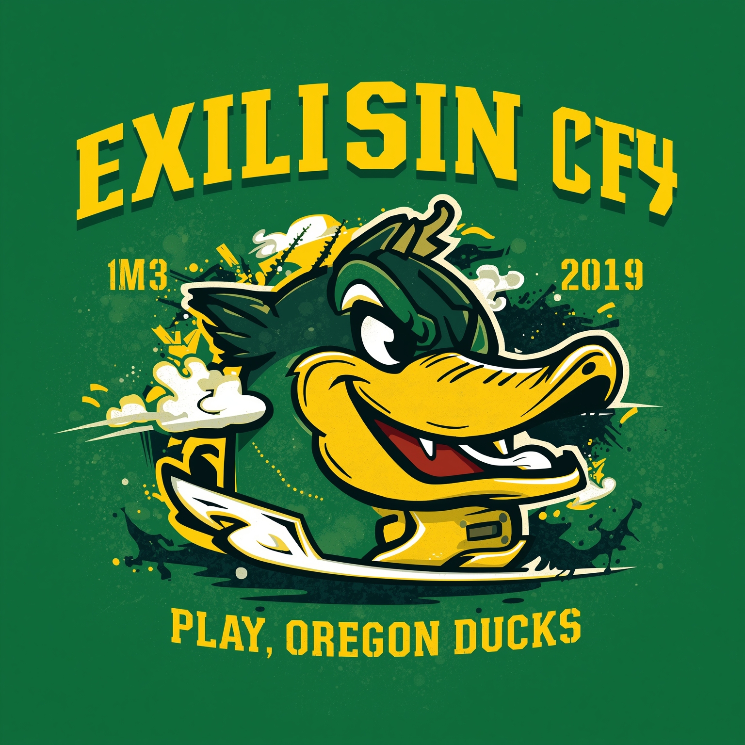Inside Oregon Ducks' Recruiting and Transfer Surge - painting of Oregon Ducks football venue