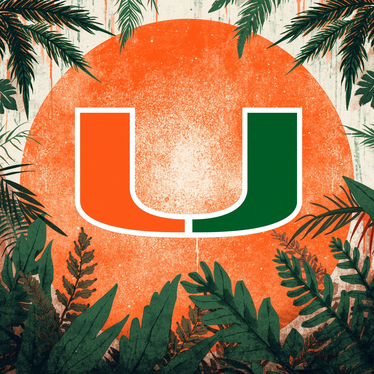 Miami’s Hot Streak: Lucas Leads, Polls Beckon - painting of Miami Hurricanes basketball venue