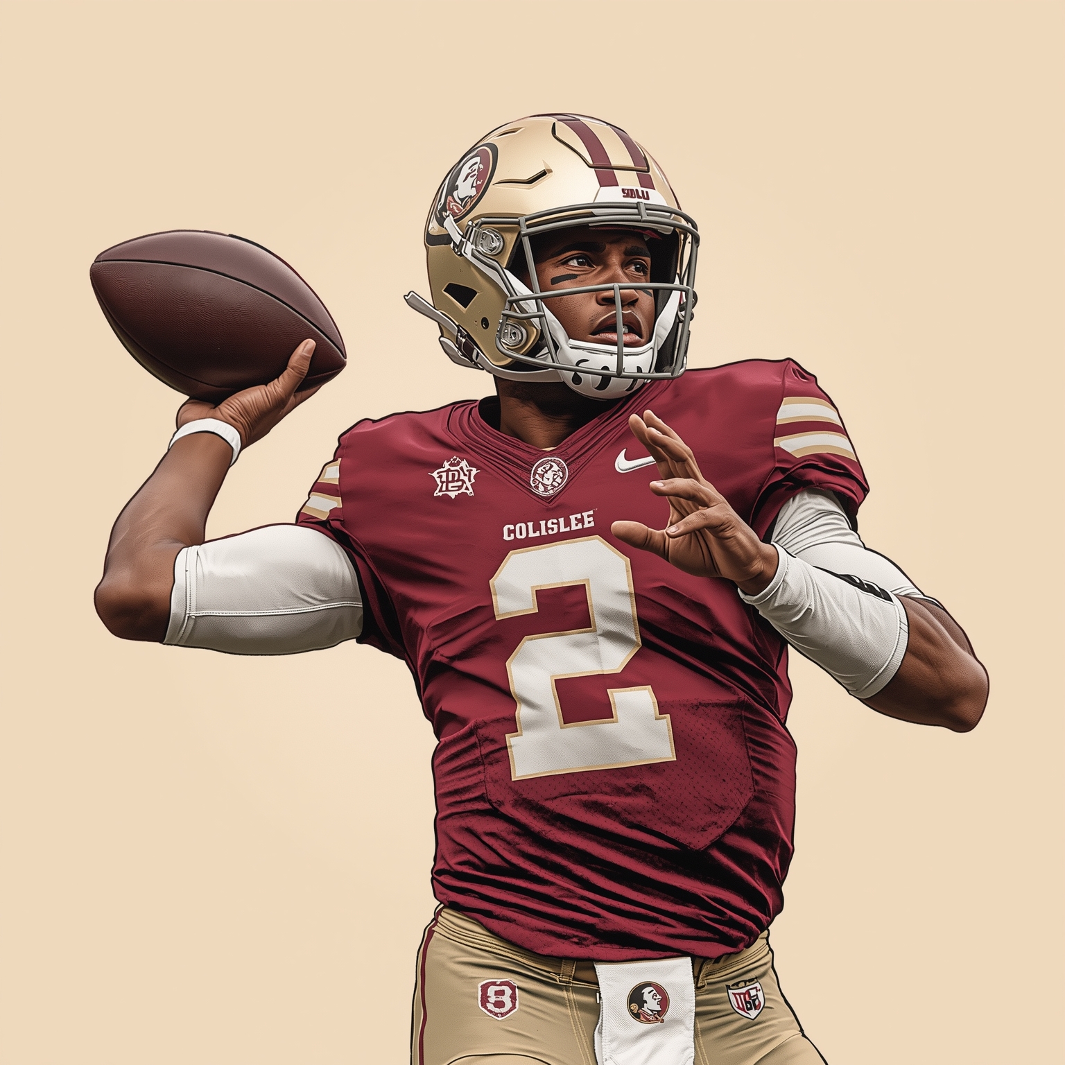 Top QB Prospect Israel Abrams Eyes Tallahassee - painting of Florida State Seminoles football venue