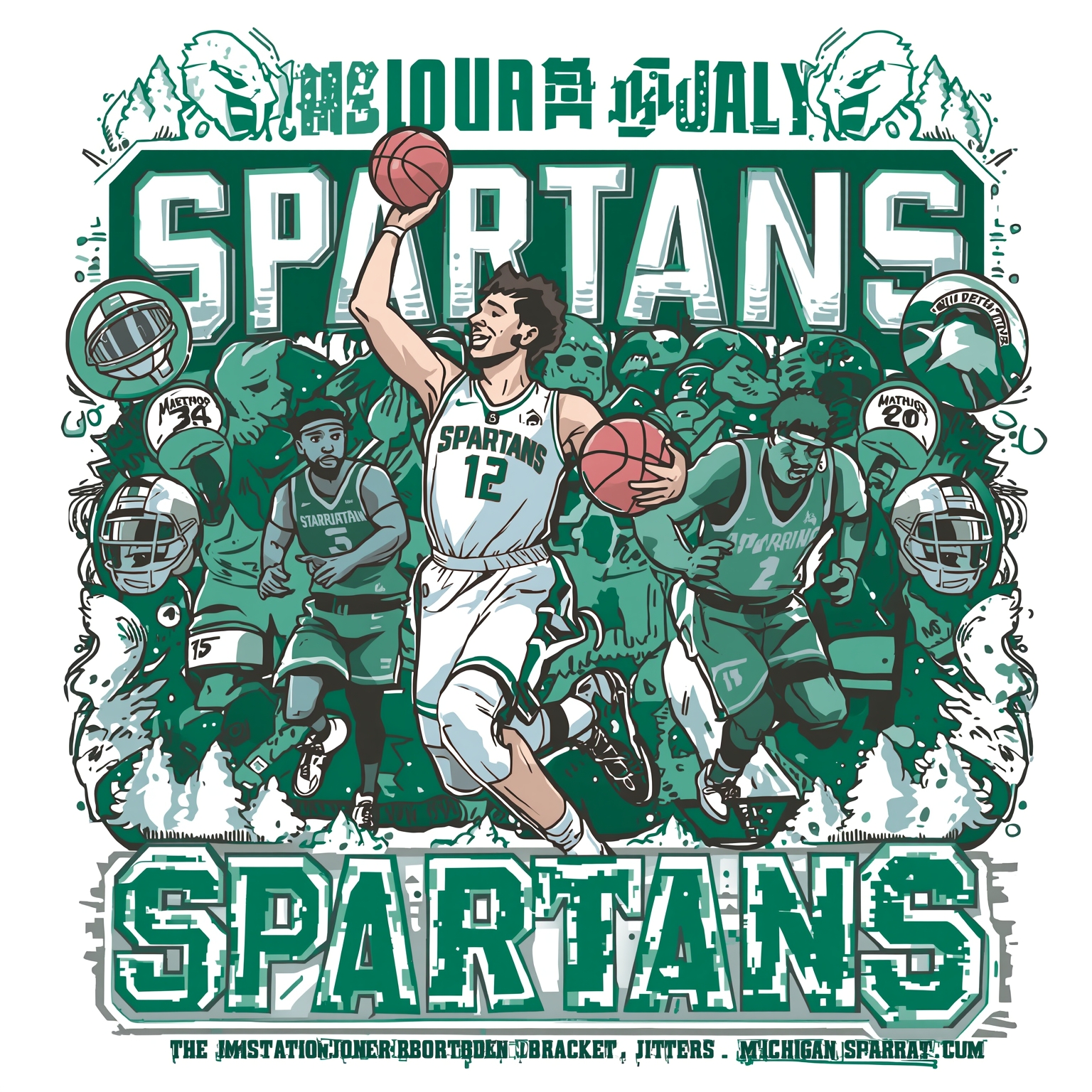 Spartans on Edge: Booker’s Return, Bracket Jitters & UCLA - painting of Michigan State Spartans basketball venue