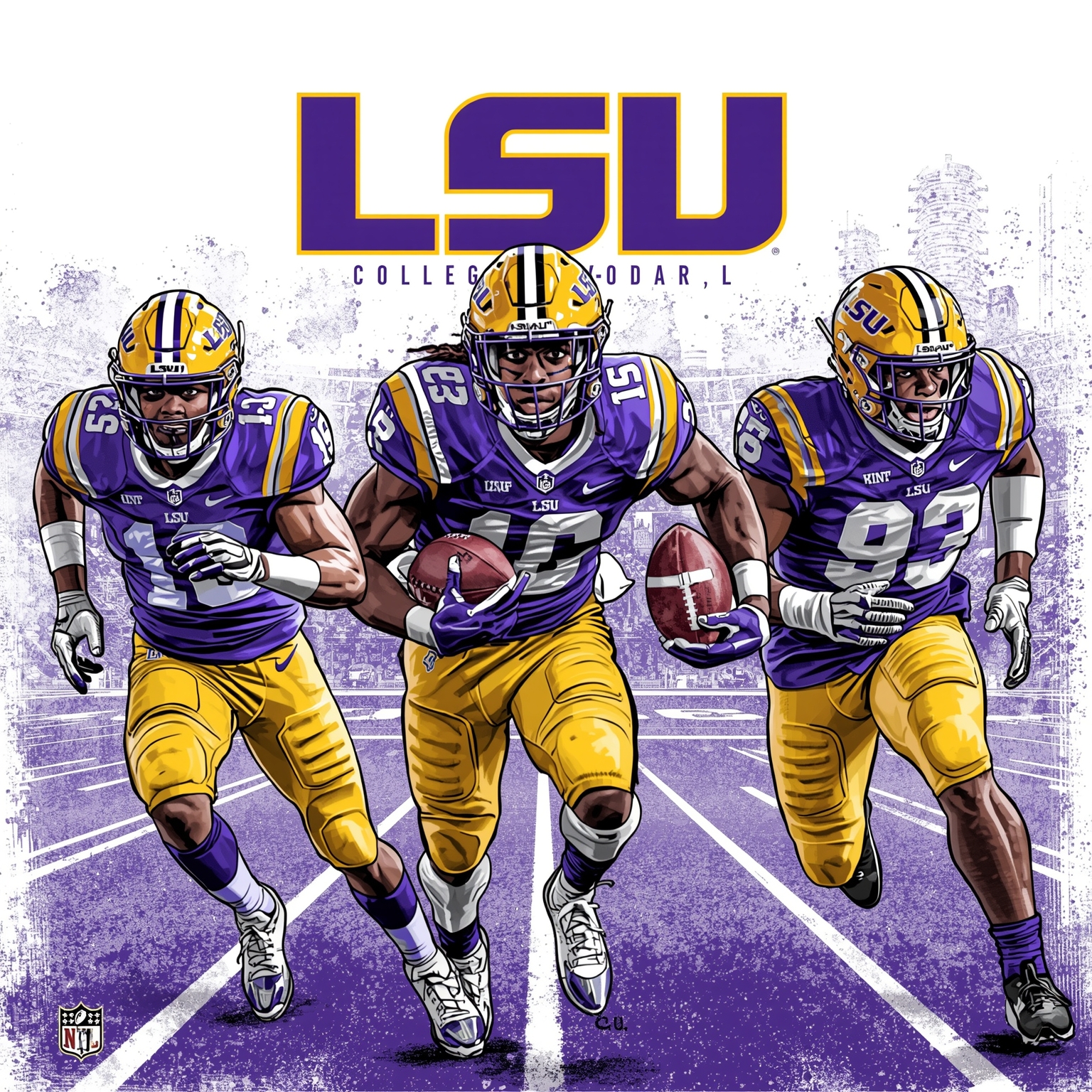 LSU Offseason Overhaul – Staff Moves, Recruits & Predictions - painting of LSU Tigers football venue