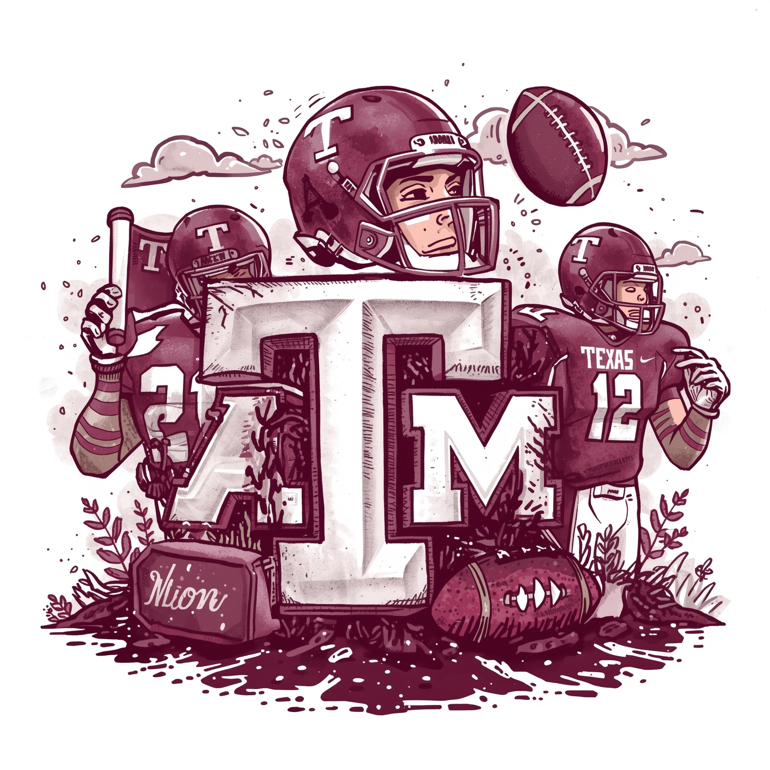 Aggies’ Big Wins, Warnings, and Roster Revelations - painting of Texas A&M Aggies basketball, football venue