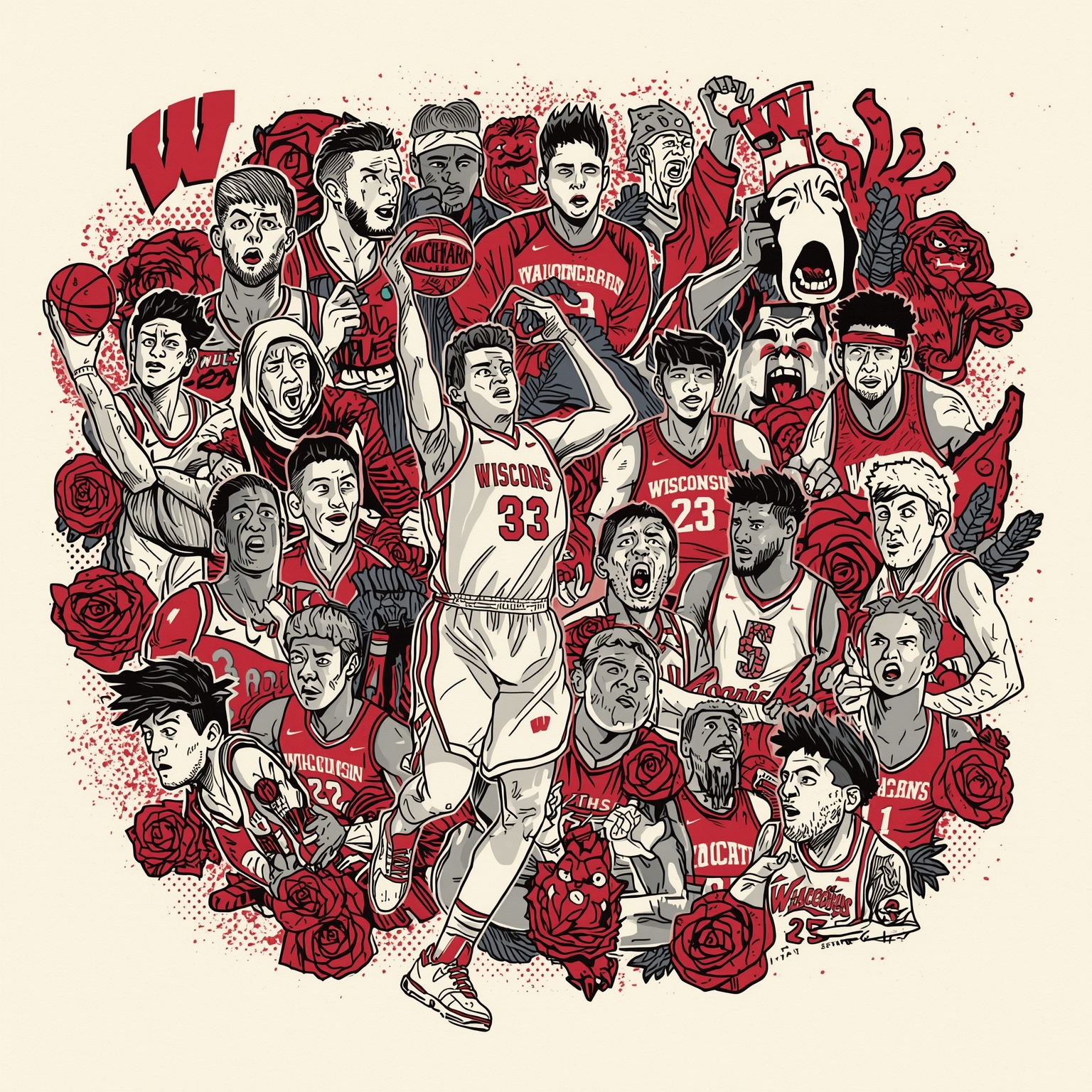 Badgers Basketball: Takeaways, Rankings & Rising Stars - painting of Wisconsin Badgers basketball venue