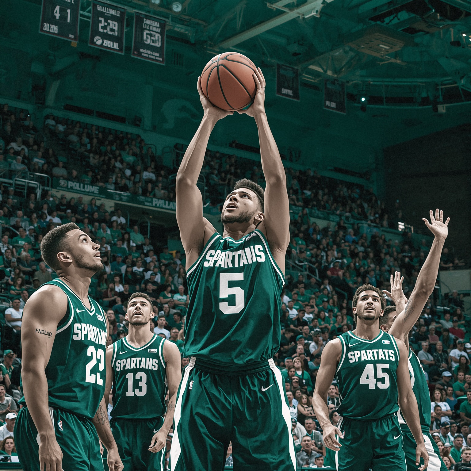 Spartans Under Pressure: Recruits, Purdue and Tourney Odds - painting of Michigan State Spartans basketball venue