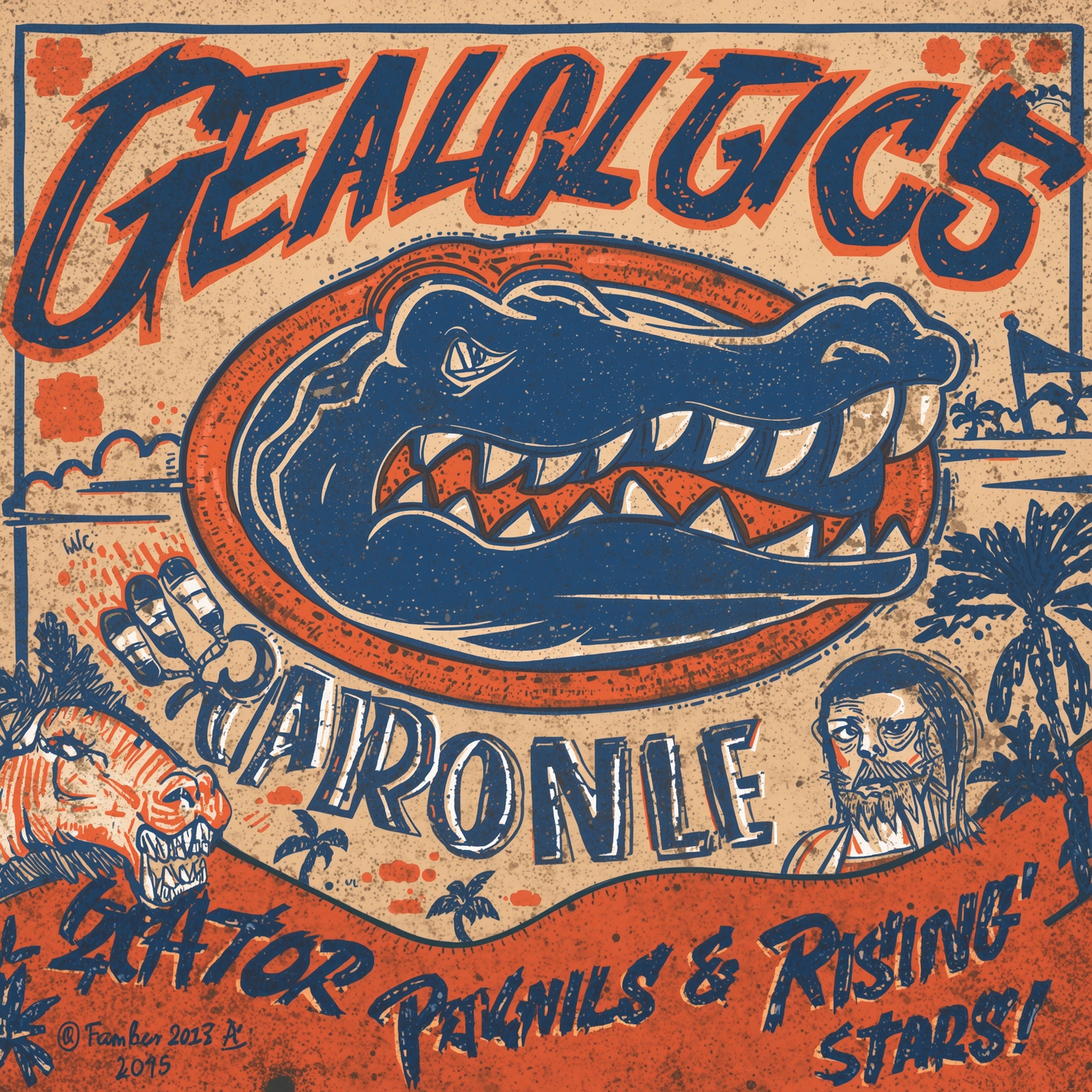 Gators’ Gridiron Chronicles: Roasts, Rivals & Rising Stars - painting of Florida Gators football venue